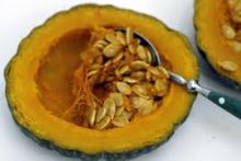 Kabocha with seeds